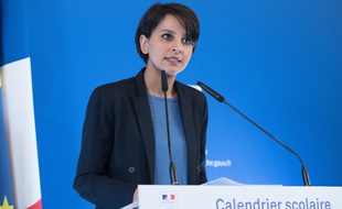 Najat Vallaud-Belkacem.
French Education Minister, Najat Vallaud-Belkacem during a press conference on school calendar.
Paris, FRANCE-02/04/2015/WITT_choix009/Credit:WITT/SIPA/1504021116
