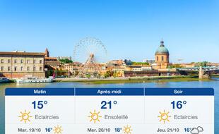 Météo Toulouse: Prévisions du lundi 18 octobre 2021