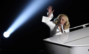 Lady Gaga performs "Til It Happens To You" that is nominated for best original song from "The Hunting Ground" at the Oscars on Sunday, Feb. 28, 2016, at the Dolby Theatre in Los Angeles. (Photo by Chris Pizzello/Invision/AP)/CACJ534/515291292723/022816113758/1602290526