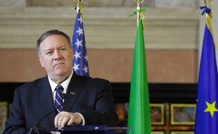 Le chef de la diplomatie américaine Mike Pompeo, lors d'une conférence de presse à Rome, ce mercredi 02 octobre.