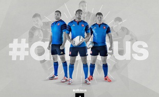 Le nouveau maillot de l'équipe de France de rugby.
