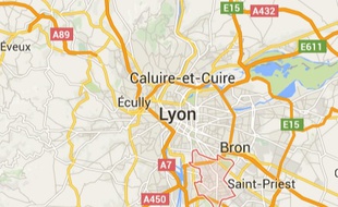 Carte de localisation de Vénissieux, dans le Rhône.