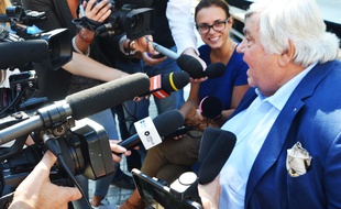 Louis Nicollin, face à la presse, ce mardi.