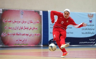Niloofar Ardalan, capitaine de l'équipe nationale iranienne de football en salle.
