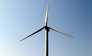 Illustration d'une éolienne au Portugal.