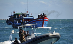 Un bateau de la Marine nationale en Nouvelle-Calédonie, le 8 mars 2017.