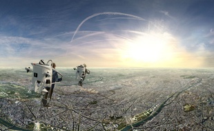 Avec FlyView, il est possible de survoler Paris à bord de jetpacks... en réalité virtuelle.