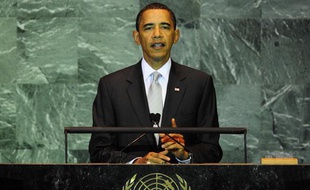 Le président américain Barack Obama lors du sommet sur le climat à New York le 22 septembre 2009.