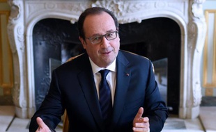 François Hollande lors d'une réunion à l'Elysée à Paris, le 27 avril 2016