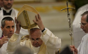 Le pape François à la basilique Saint-Paul à Rome, le 25 janvier 2015