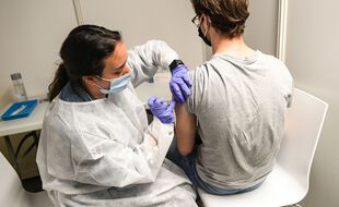 Centre de vaccination à la Station F, le 9 juillet 2021, dans le 13eme arrondissement de Paris.