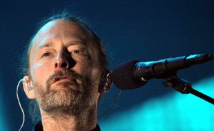 Le chanteur Thom Yorke lors d'un concert de Radiohead en Australie, à Brisbane, le 9 novembre 2012.