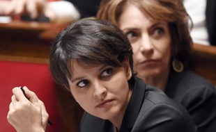 Najat Vallaud-Belkacem le 4 mars 2015 à l'Assemblée nationale à Paris