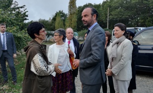 Edouard Philippe en déplacement près de Nantes les 15 octobre 2018
