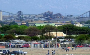 La mine de Rustenburg en Afrique du Sud, le 6 octobre 2012