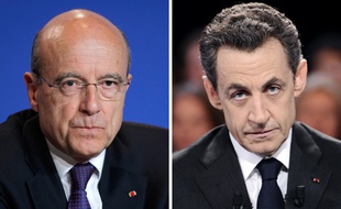 Montage d'une photo d'Alain Juppé (à gauche) et de Nicolas Sarkozy (à droite).