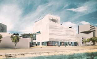 Image de synthèse du projet de musée de la mer et de la marine à Bordeaux