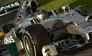 La Mercedes de Nico Rosberg, vainqueur du Grand Prix d'Australie de Formule 1, le 16 mars 2014.