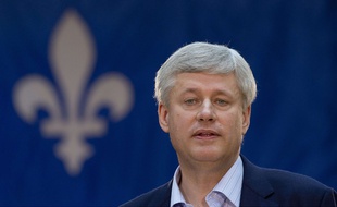 Le Premier ministre canadien Stephen Harper au Québec, le 12 septembre 2015.