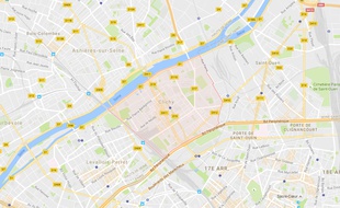 Plan de Clichy (Hauts-de-Seine) sur Google Maps.