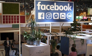 Le16 juin 2017, le stand Facebook à Vivatech. (AP Photo/Thibault Camus).