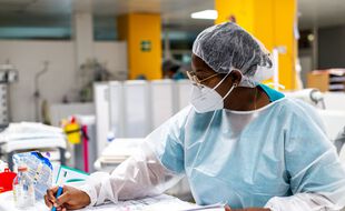 Une infirmière à Pointe-a-Pitre en Guadeloupe, le 24 septembre 2020.