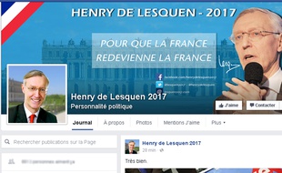 Capture d'écran du compte Facebook de Henry de Lesquen 2017 (henrydelesquen2017/)