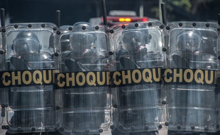 La police brésilienne en démonstration en novembre 2015.