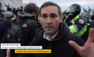 Loïc de la Mornais au Capitole, à Washington, le 6 janvier 2021.