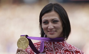 La championne olympique 2012 du 400 m haies Natalia Antyukh.