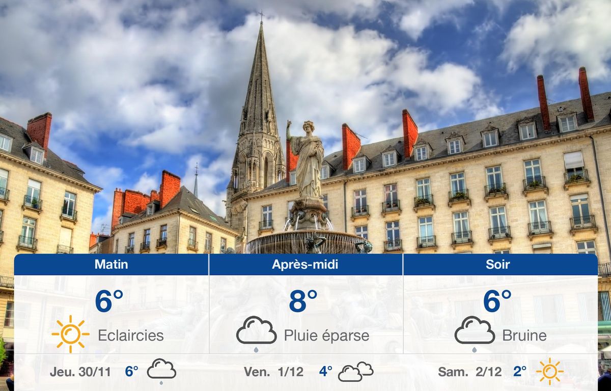 Météo Nantes: prévisions du mercredi 29 novembre 2023