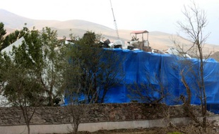 Une gendarmerie victime d'une attaque suicide à
Dogubayazit, dans l'est de la Turquie, le 2 août 2015