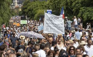 Une manifestation contre le pass sanitaire à Nice, en août 2021 (Illustration)