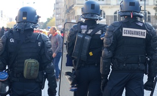 Illustration de gendarmes, ici lors d'une manifestation.
