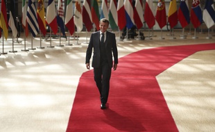 Emmanuel Macron à Bruxelles le 19 juillet 2020.