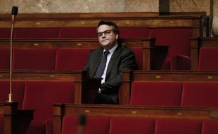 Thomas Thévenoud lors d'un débat à l'Assemblée nationale, le 28 novembre 2014 à Paris