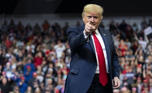 Donald Trump le 30 janvier 2020 dans l'Iowa.