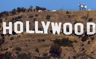 Neuf lettres géantes à l'entrée de Hollywood, sur une colline de Los Angeles, photographiées le 2 octobre 2012