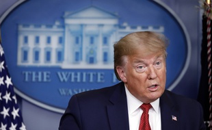 Donald Trump à la Maison Blanche le 16 avril 2020.