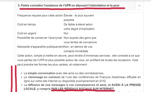 Capture écran du site UPR