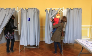 Premier tour des élections départementales, à Strasbourg, le 22 mars 2015. (Illustration)