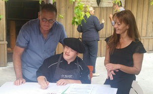 Yvan avec son patron (à gauche)