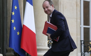 Paris, le 18 février 2015. Jean-Jacques Urvoas, président de la commission des lois à l'Assemblée nationale, arrive au palais de l'Elysée.