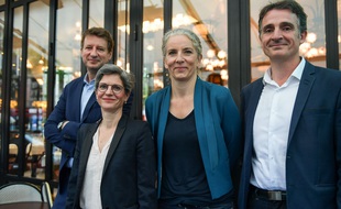 Sandrine Rousseau, Yannick Jadot, Eric Piolle et Delphine Batho en juillet 2021