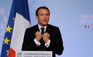 Emmanuel Macron, le 23 janvier 2020 à Jérusalem.