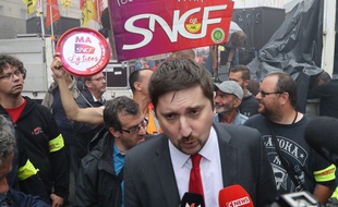 Laurent Brun, secrétaire Général de la Fédération CGT des Cheminots, ici en mai 2018.