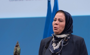 Latifa Ibn Ziaten, le 19 novembre 2015 lors d'une conférence organisée par la Fondation Chirac.