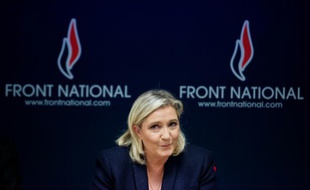 La présidente du FN Marine Le Pen à Vannes, le 20 novembre 2015