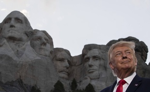 Donald Trump au Mont Rushmore, le 3 juillet 2020.