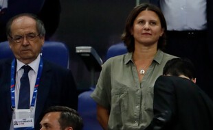 Noël Le Graët et Roxana Maracineanu au Stade de France le 10 septembre 2019.